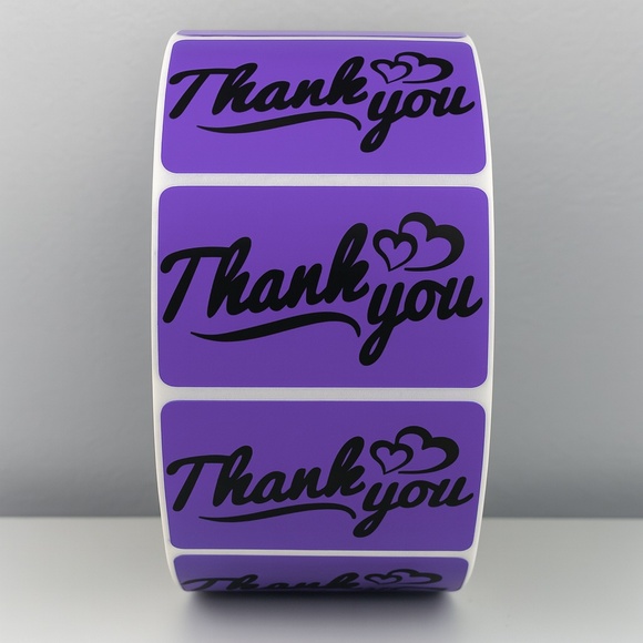 Thank You Stickers with Hearts – Modern Script Labels for Small Business - Picture 3 of 11